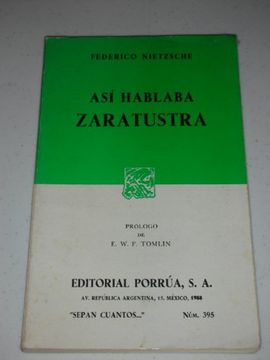 portada Asi Hablaba Zaratustra