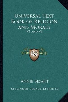 portada universal text book of religion and morals: v1 and v2 (en Inglés)