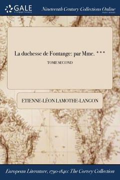 portada La duchesse de Fontange: par Mme. ***; TOME SECOND (en Francés)