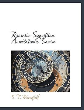 portada recensio synoptica annotationis sacr (en Inglés)