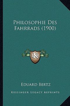 portada Philosophie Des Fahrrads (1900) (in German)
