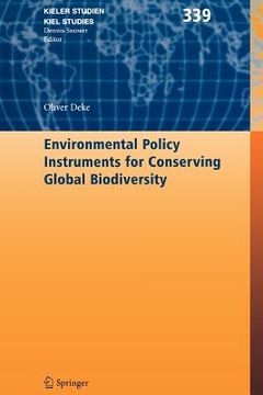 portada environmental policy instruments for conserving global biodiversity (en Inglés)