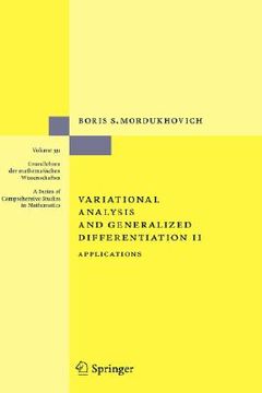 portada variational analysis and generalized differentiation ii: applications (en Inglés)