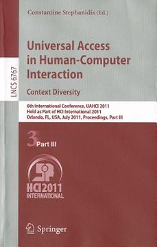 portada universal access in human-computer interaction: context diversity: 6th international conference, uahci 2011 held as part of hci international 2011 orl (en Inglés)