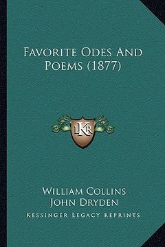 portada favorite odes and poems (1877) (en Inglés)