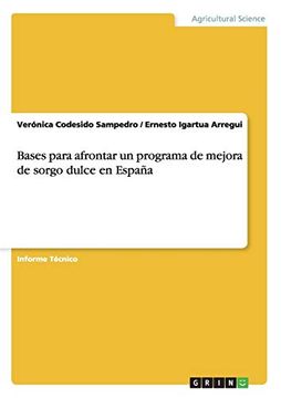 portada Bases Para Afrontar un Programa de Mejora de Sorgo Dulce en España (in Spanish)