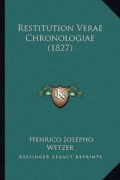 portada restitution verae chronologiae (1827) (in English)