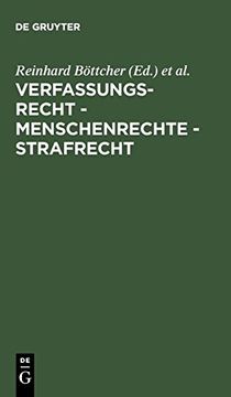 portada Verfassungsrecht - Menschenrechte - Strafrecht (en Alemán)