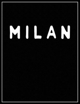 portada Milan: Black and white Decorative Book - Perfect for Coffee Tables, End Tables, Bookshelves, Interior Design & Home Staging A (en Inglés)