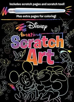 portada Disney: Amazing Scratch Art: With Scratch Tool and Coloring Pages (en Inglés)