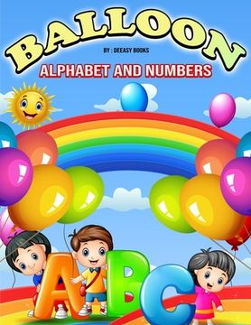 portada Balloon Alphabet and Numbers Coloring Book for Kids (en Inglés)