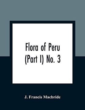 portada Flora of Peru (Part i) no. 3 (in English)