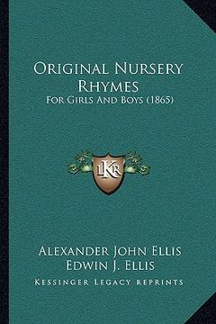portada original nursery rhymes: for girls and boys (1865) (en Inglés)