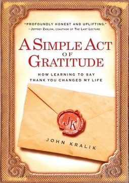 portada a simple act of gratitude (en Inglés)