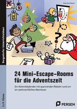 portada 24 Mini-Escape-Rooms für die Adventszeit - Grundschule (en Alemán)