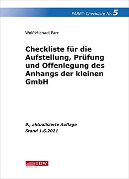 portada Checkliste 5 (Anhang der Kleinen Gmbh) (en Alemán)