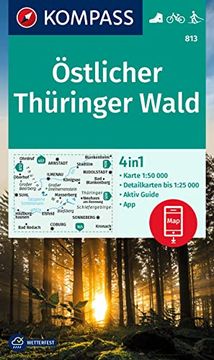 portada Kompass Wanderkarte 813 Östlicher Thüringer Wald (Kompass-Wanderkarten, Band 813) (en Alemán)