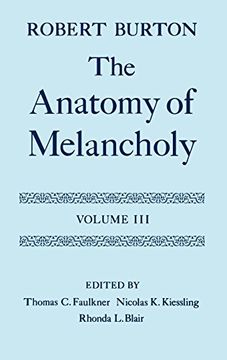 portada The Anatomy of Melancholy: Volume Iii: Text: Vol 3 (Oxford English Texts) (en Inglés)