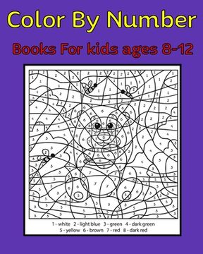 portada Color by Number Books for Kids Ages 8-12: 50 Unique Color by Number Design for Drawing and Coloring Stress Relieving Designs for Adults Relaxation Creative Haven Color by Number Books (Paperback) (en Inglés)