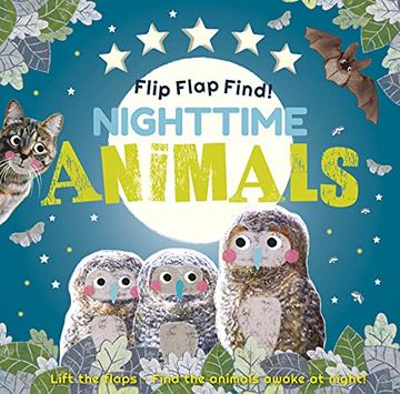 portada Nighttime Animals: Lift the Flaps, Find the Animals Awake at Night! (Flip Flap Find! ) (en Inglés)