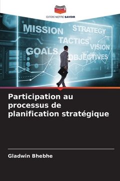 portada Participation au processus de planification stratégique