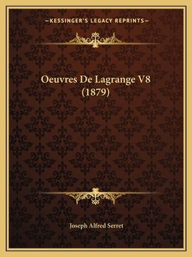 portada Oeuvres De Lagrange V8 (1879) (en Francés)
