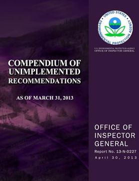 portada Compendium of Unimplemented Recommendations as of March 31, 2013 (en Inglés)