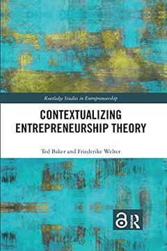 portada Contextualizing Entrepreneurship Theory (Routledge Studies in Entrepreneurship) (in English)