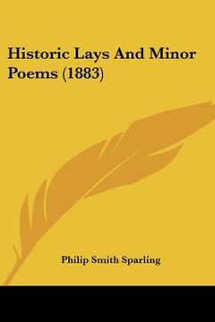 portada historic lays and minor poems (1883)