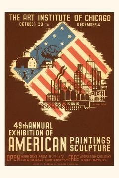 portada Vintage Journal Poster for American Art Exhibition (en Inglés)
