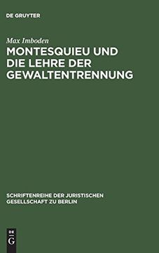 portada Montesquieu und die Lehre der Gewaltentrennung (en Alemán)