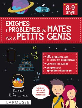 portada Enigmes i Problemes de Mates per a Petits Genis (8-9 Anys) (en Catalá)