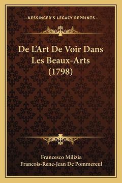 portada De L'Art De Voir Dans Les Beaux-Arts (1798) (en Francés)