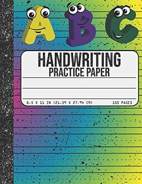 portada Handwriting Practice Paper: Dotted Mid-Lines 150 Pages Uppercase and Lowercase Writing Sheets Not for Kids (Kindergarten to 3rd Grade Students) 
