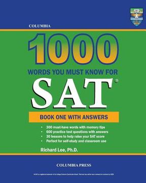portada Columbia 1000 Words You Must Know for SAT: Book One with Answers (in English)