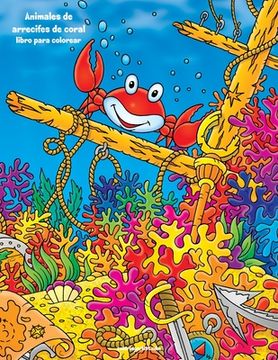portada Animales de arrecifes de coral libro para colorear