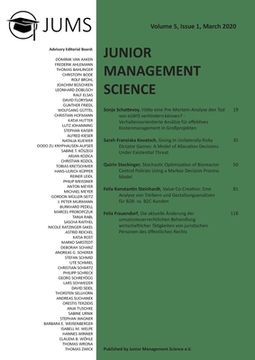 portada Junior Management Science, Volume 5, Issue 1, March 2020 (en Alemán)