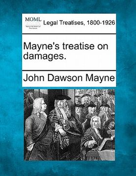 portada mayne's treatise on damages. (en Inglés)