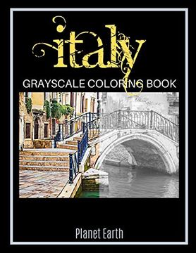 portada Italy Grayscale Coloring Book (en Inglés)