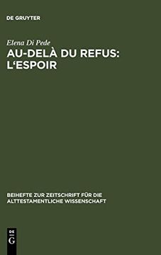 portada Au-Dela du Refus: L'espoir: Recherches sur la Xoherence Narrative, de jr 32 - 45 (in German)