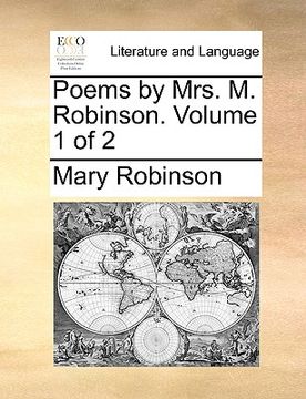 portada poems by mrs. m. robinson. volume 1 of 2 (in English)