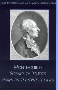 portada montesquieu's science of politics: essays on the spirit of laws (en Inglés)