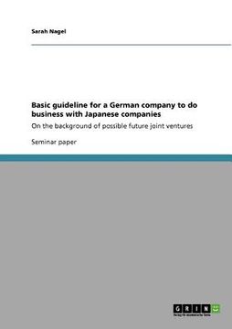 portada basic guideline for a german company to do business with japanese companies (en Inglés)
