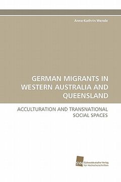 portada german migrants in western australia and queensland (en Inglés)