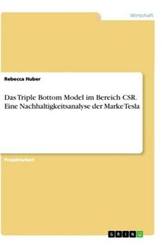 portada Das Triple Bottom Model im Bereich Csr. Eine Nachhaltigkeitsanalyse der Marke Tesla (en Alemán)