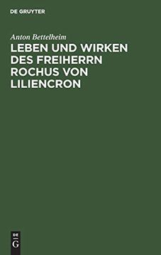 portada Leben und Wirken des Freiherrn Rochus von Liliencron (en Alemán)