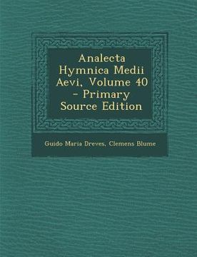 portada Analecta Hymnica Medii Aevi, Volume 40 (in Latin)