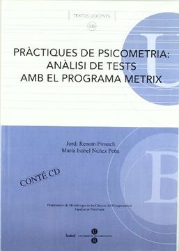 portada pràctiques de psicometría : anàlisi de tests amb el programa metrix