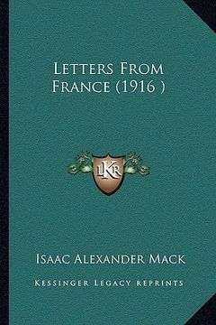 portada letters from france (1916 )