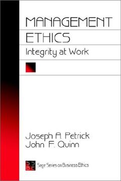 portada Management Ethics: Integrity at Work (Sage Series on Business Ethics) (en Inglés)